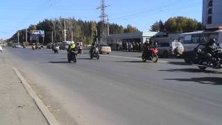 Мотоциклы на Иркутском тракте в Томске 27.09.2014г