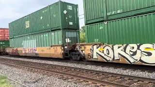 Norfolk Southern Railfanning in Macungie PA.  Union Pacific, BNSF, WFRX snd an SD60E