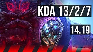 ORNN vs JAX (TOP) | 6 solo kills, 13/2/7, Legendary, 900+ games | EUW Master | 14.19