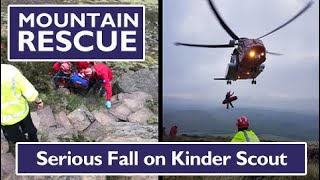 90. Walker seriously injured in fall down Kinder Low