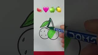 🍉💖🍏🍋Creative drawing satisfying #coloring