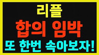 [리플] 8.8일 비공개 회의,  합의 임박,  한번 더 속아준다!!