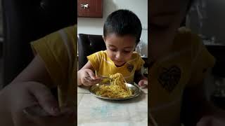 Maggi Masala Two Year Girl Eating