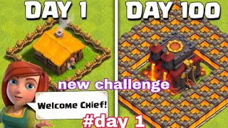 Day 1 to Day 100 max || Clash of clans ❤️ || #clashofclans #day1 #clashersattack1