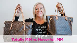 Louis Vuitton Neverfull MM vs Totally MM Comparision