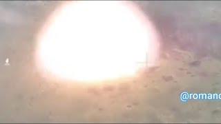 Russian Tank fitted with 6 tons of TNT explodes after being hit with RPG