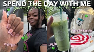 SPEND THE DAY WITH ME💚 | nail appt. , last min. bts shopping, target run, more matcha, etc.