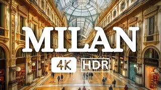 Пеший тур по Милану 🇮🇹 Захватывающий опыт пеших прогулок по городу моды | 4K HDR