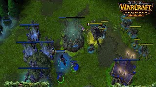 Warcraft III Reforged Beta Gameplay, Night Elf vs Undead - Spider rush