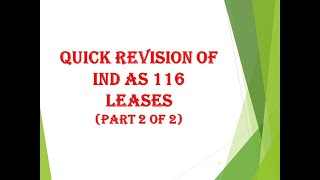 Ind AS 116  Leases | LESSOR books  | Quick revision   CA Ravi Kanth Miriyala   CA FINAL