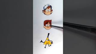 Gravity Falls Characters Face Puzzle Game Challenge 🎯 #shorts #art #gravityfalls