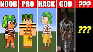 noob vs pro vs hacker vs god in Minecraft