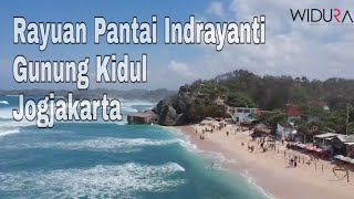 Pantai Indrayanti, tujuan wisata pantai di Gunung Kidul Jogjakarta #droneview