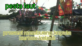 prosesi membuang kepala kerbau kelaut  ‼️pesta laut desa kaliwlinggi brebes