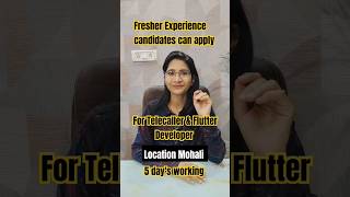 Telecalling Job | flutter Job | New Job Vacancy 2024| Earn Money | Job for fresher | #shorts