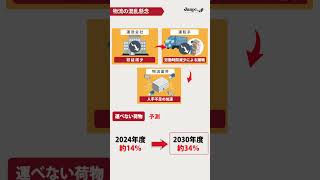 【1分解説】2024年問題で懸念される物流業界の混乱　#shorts 　#2024年問題　#物流業界　#運送会社　#ジャロック　#JAROC