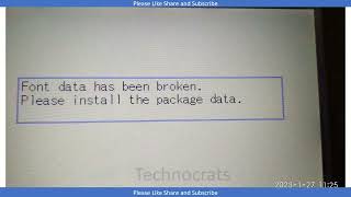 GS2107 Boot Issue/ Font Data Has Been Broken