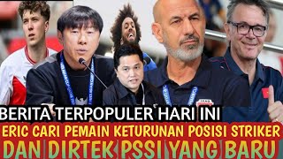 Berita terpopuler hari ini Eric cari pemain keturunan posisi striker dan Dirtek PSSI yang baru