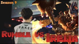 Faker - Rumble vs Irelia Mid - LoL Season 9 KR Ranked | League of Legends Replays