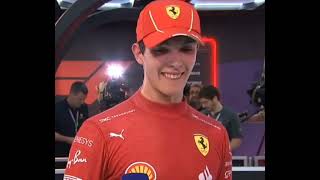 ollie bearman post race interview #f1 #f1ferrari #2024 #ollie #subscribe #f1