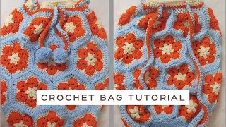 How to crochet hexagon motifs backpack