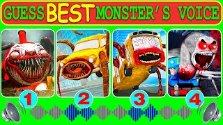 Guess Monster Voice Choo Choo Charles, Car Eater, Bus Eater, Spider Thomas Coffin Dance