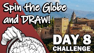 Spin the Globe and Draw Challenge - Day 8