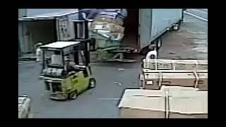 Accidente con autoelevador