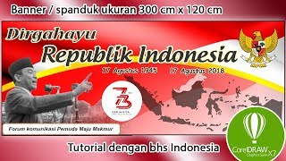 Cara desain spanduk banner Hut RI di CorelDraw x7