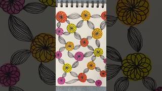 Day 26/100 - 16/11/2024 #floraldesign #learntodraw #zentangle #doodle #drawing #colourfuldrawing