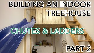 Building a freestanding indoor playhouse out of wood part 2