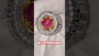 Ruby burma windusara ring perak microsetting / gemstone / batu permata / jewelry / mirah windusara