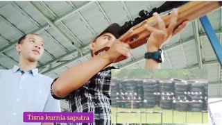 Latihan Menembak Senapan Angin di  Lapangan Tembak Perbakin Kabupaten Tangerang