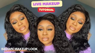 BROWN SMOKEY makeup live