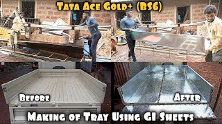 GI sheets, Pickup body work - How we made Tray for pickup trucks