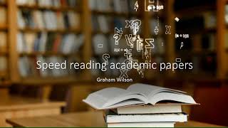 How to speed read an academic journal article