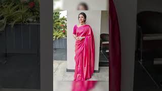 Pink Saree look#blacksareelook