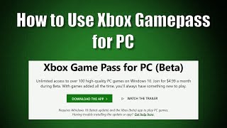 How to use Xbox Gampass on PC