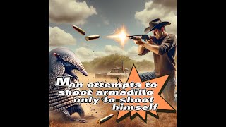 Man attempts to shoot armadillo only to shoot himself