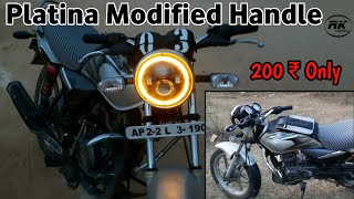 Bajaj Platina Handle Modified | Short Handle modification/ installation for all bike @rkcreations03