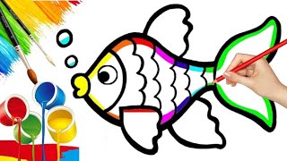 How to Draw a Fish | Easy Drawing Step By Step for kids