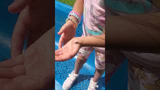 Handling a lightning beetle with my daughter