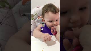 Baby Katarina comendo inhame! Introdução Alimentar ❤️ #mamãeNutri