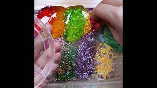 Slime Coloring with Makeup Glitter Most Satisfying ASMR