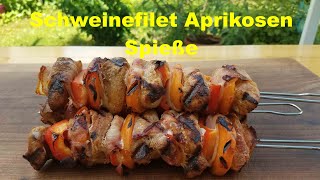 Schweinefilet Aprikosen Spieße