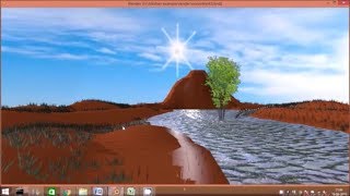 Blender Game Engine Tutorial: Water flow and add wind to tree.