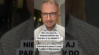 Dowiedz się dlaczego nie załączać do pozwu o alimenty paragonów fiskalnych❗️