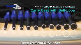 Comfort Grip Quick Disconnect Deep Well Nut Driver Set