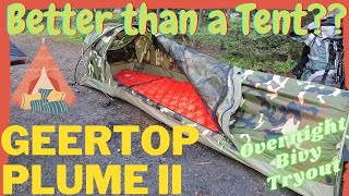 GEERTOP Plume II BIVY | Set-up & First-use review | Better than a one-person tent?????