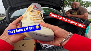 SNEAKER MEETUP EXPOSING FAKE OFFWHITE 5s 😳 (ALMOST FOUGHT)